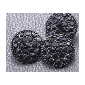 BLINGKNAPP  Svart strass 